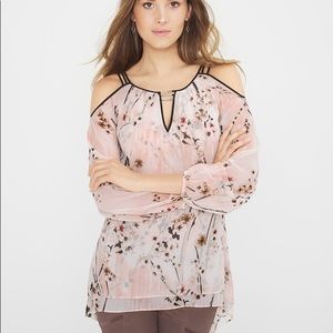 WHBM Cold Shoulder Top